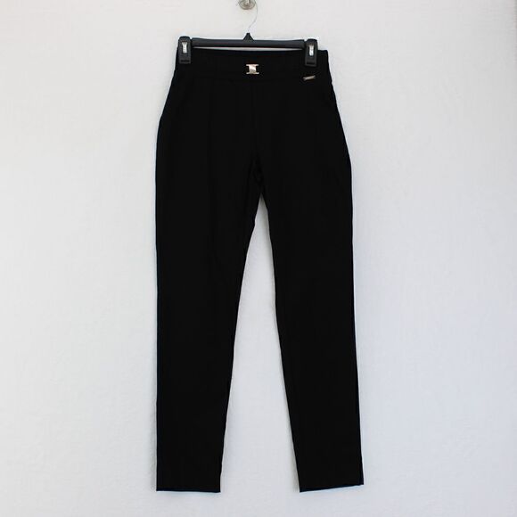 T Tahari Buckle Trim Skinny Leg Pants - Picture 2 of 3